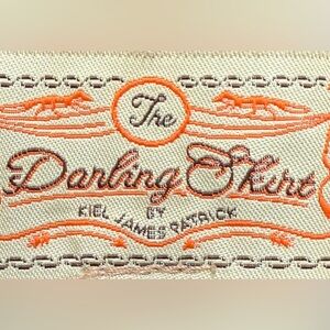 Kiel James Patrick The Darling Skirt navy blue wool blend textured skirt size 14